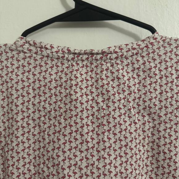 Saks 5th Avenue Cotton Flamingo Elevated Basic Novelty Preppy Made in Italy - Picture 8 of 8